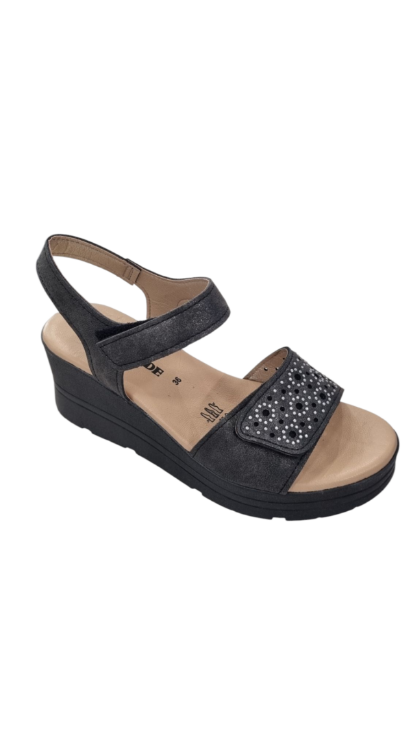 VALLEVERDE SANDALO ZEPPA CON VELCRO