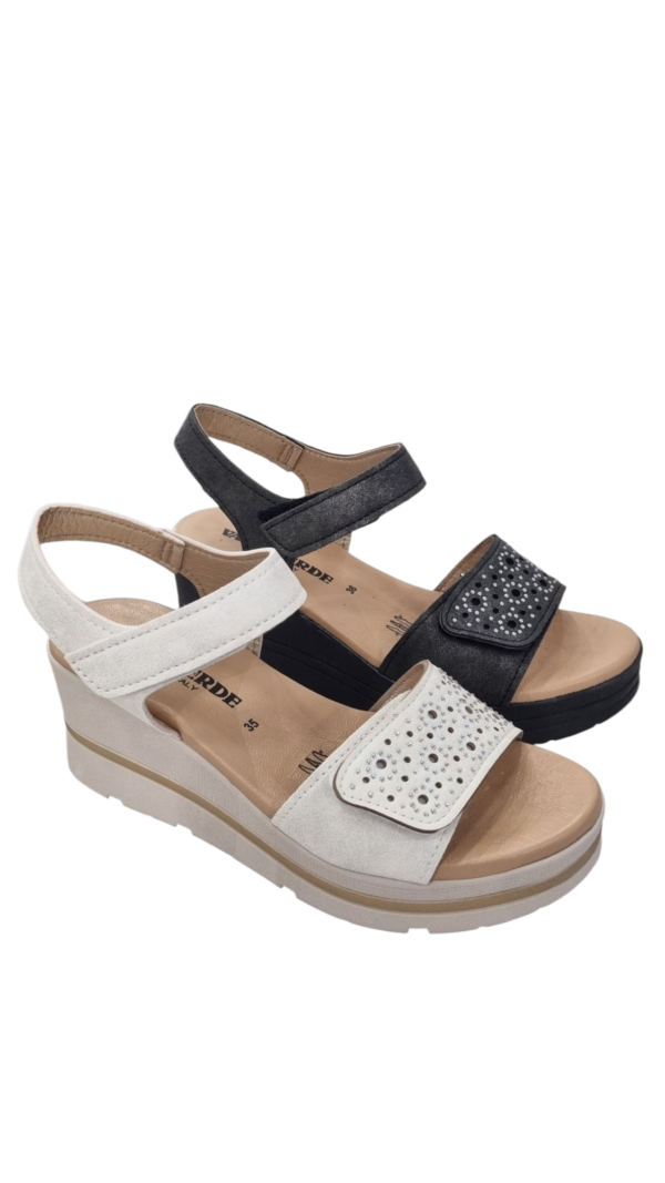 VALLEVERDE SANDALO ZEPPA CON VELCRO