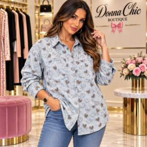 Camicia Cuori Sparkle
